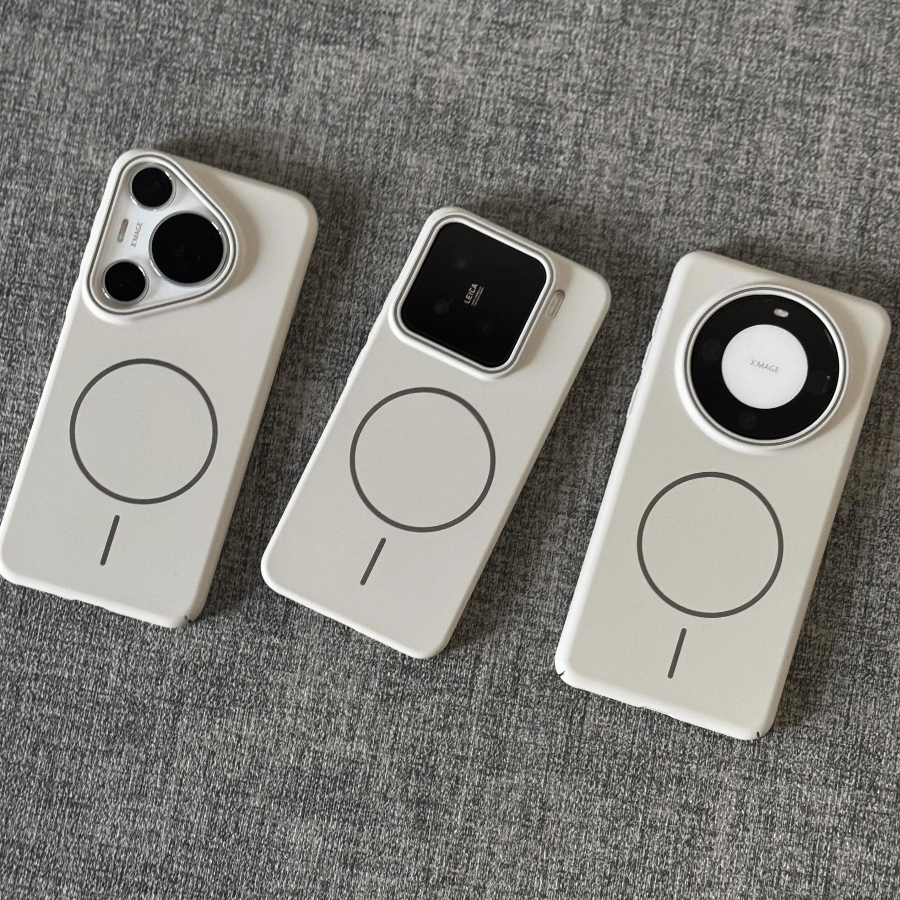 适用苹果OPPO小米Vivo华为手机壳细圈磁吸亚克力柔润手机壳16pro