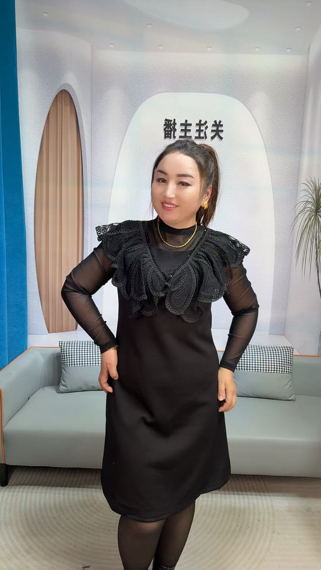 新款女装裙子时尚女士黑色