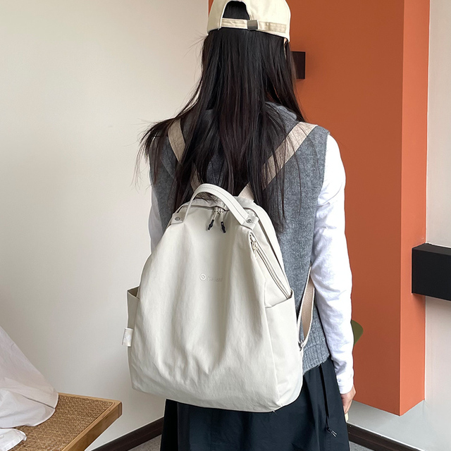 小众设计感手提双肩包女2025新款百搭大学生背包休闲简约通勤包