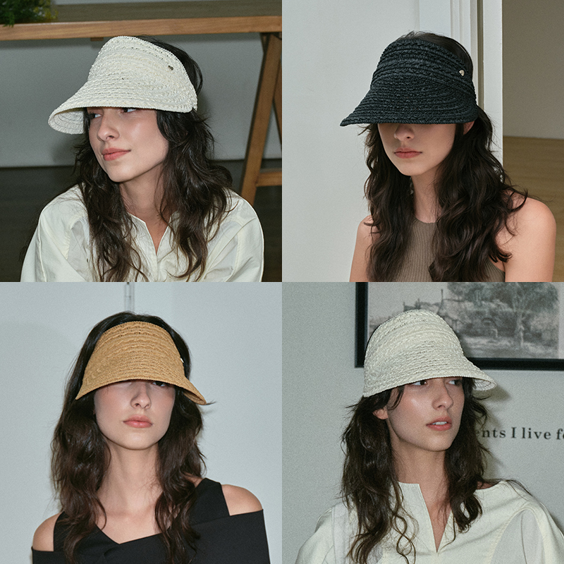 xinxinz/芯心子时尚清新立体颗粒云朵空顶帽遮阳帽纸草帽修饰脸型