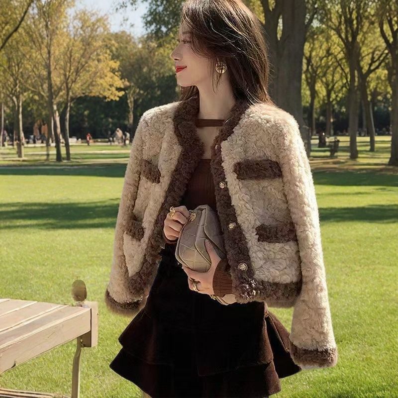 海澜家秋冬季爆款冬季新款质感毛短款上衣时尚加厚大衣外套