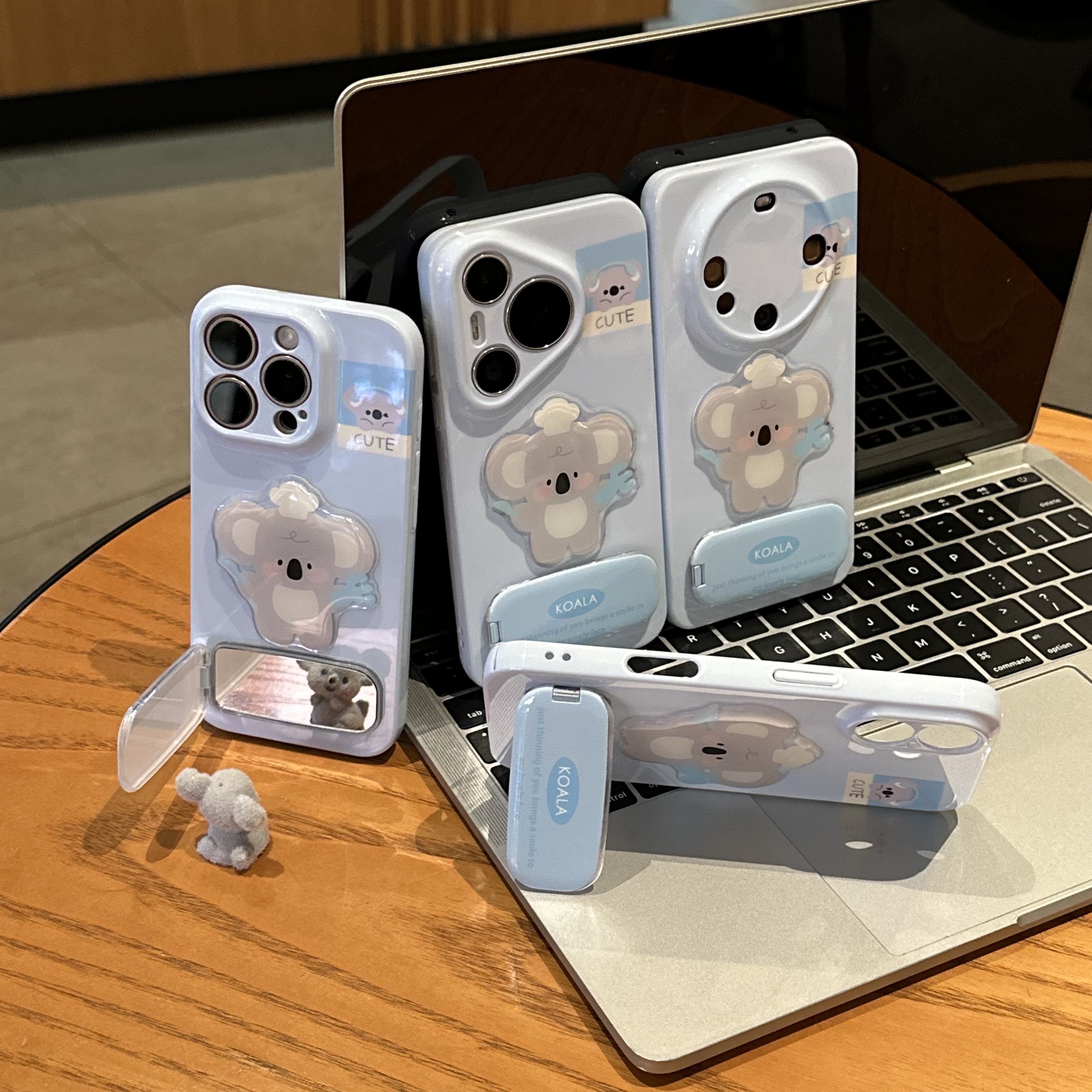 欧克里里叉子考拉支架适用苹果16菲林手机壳华为P70vivo小米oppo