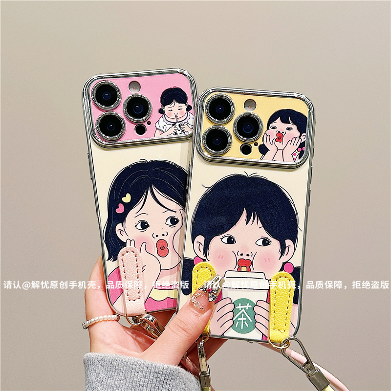 电镀大视窗适用苹果16iPhone/华为荣耀/OPPO/VIVO/小米手机壳爆款