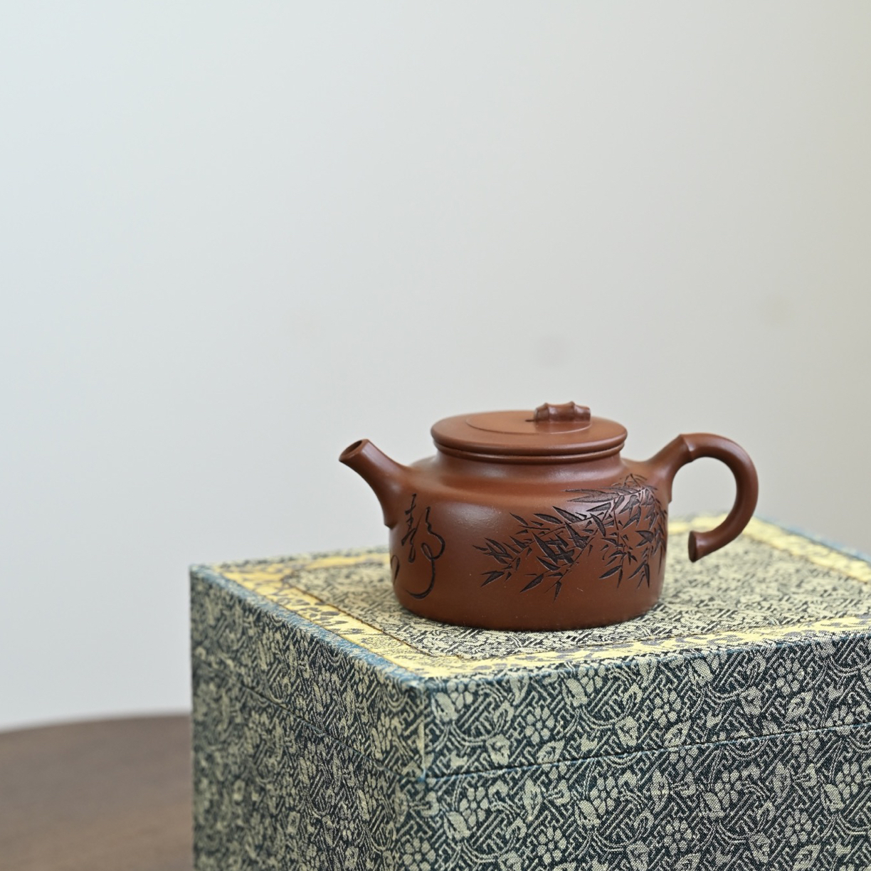 镜竹·全手工紫砂壶容量220cc/极品底槽清