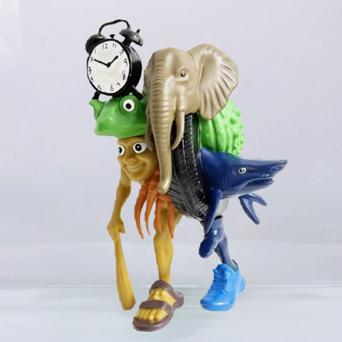 新品美国山海经18cm木棍人boss手办多关节可动融合版超强公仔玩具