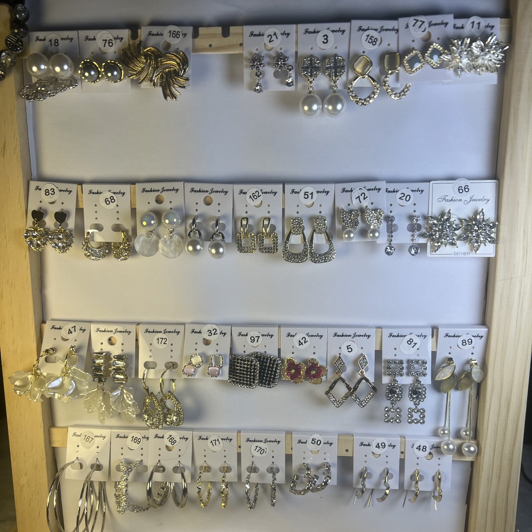 铜合金耳饰 五对，下单备注号码