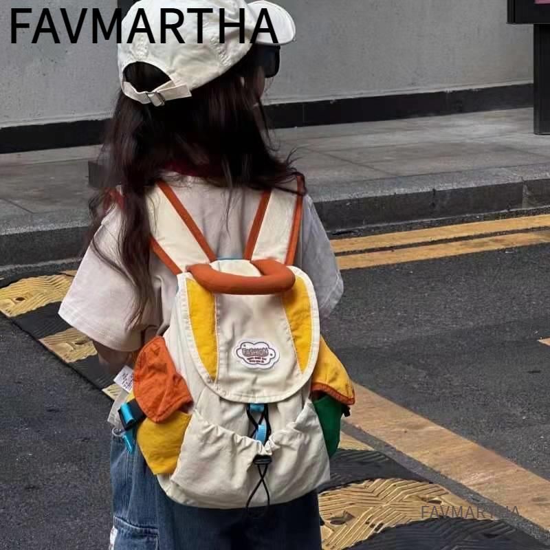 幼儿园宝宝书包2025新款时尚撞色儿童双肩包轻便出游男女童背包潮