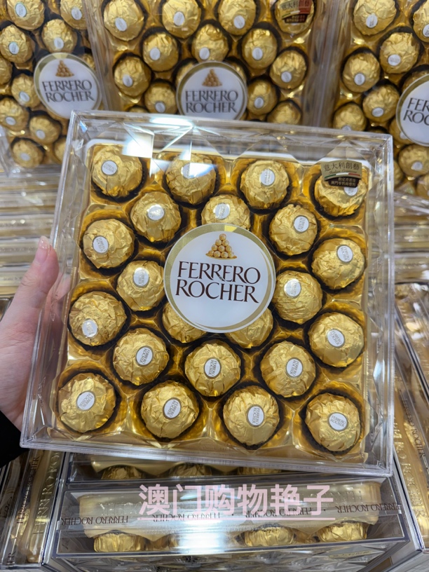 澳门购进口意大利费列罗果仁巧克力金莎礼盒装婚庆喜糖甜点糖果