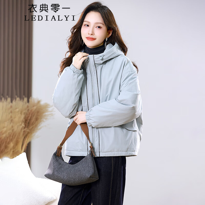 短款派克羽绒服女2025冬季新款宽松显瘦时尚洋气休闲连帽白鸭外套