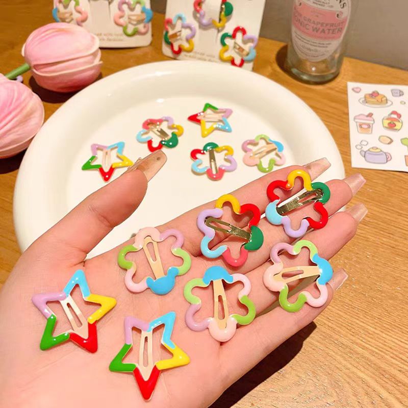 【俏萌宝】发饰五角星发夹BB夹星星发卡女童可爱彩色小女孩碎发夹