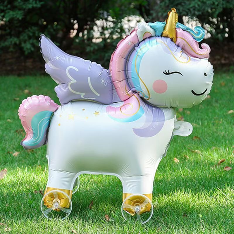 批发网红带轮走路小狗气球不易破儿童遛狗动物气球新款创意