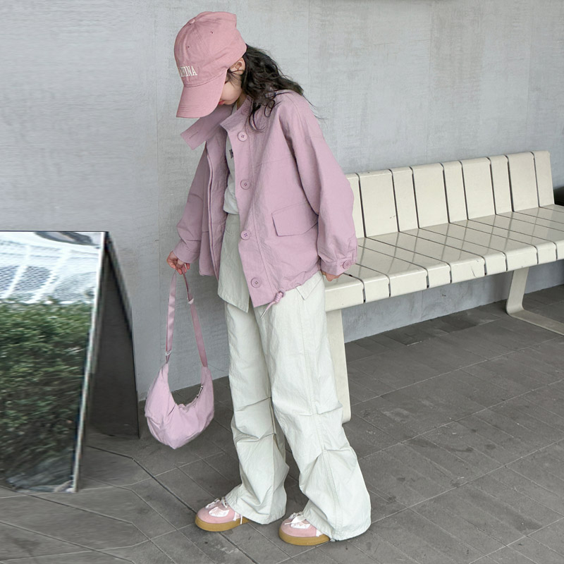 简约潮牌店铺儿童服装2025年款衣服女童装春秋装外套6-12岁高级感