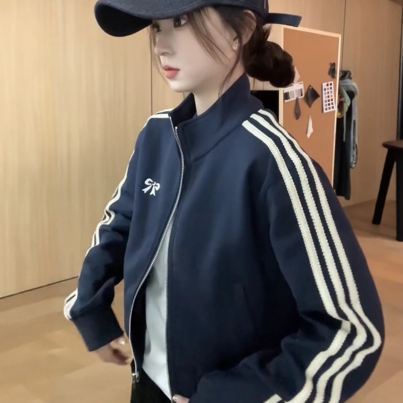 短款棒球服小外套女春秋新款2025爆款小个子休闲百搭卫衣开衫上衣