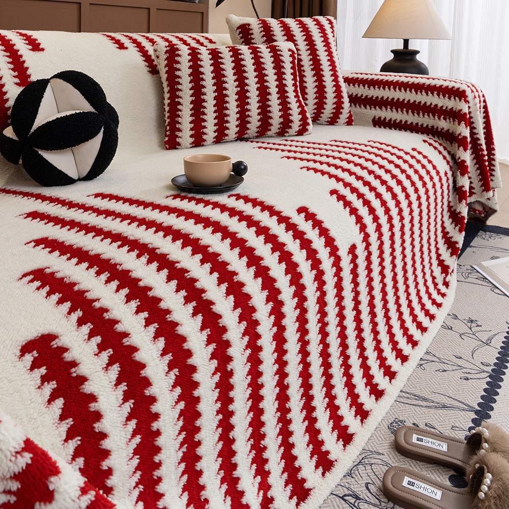 复古高级感秋冬毛绒沙发巾盖布新款防滑一整张万能全盖套罩