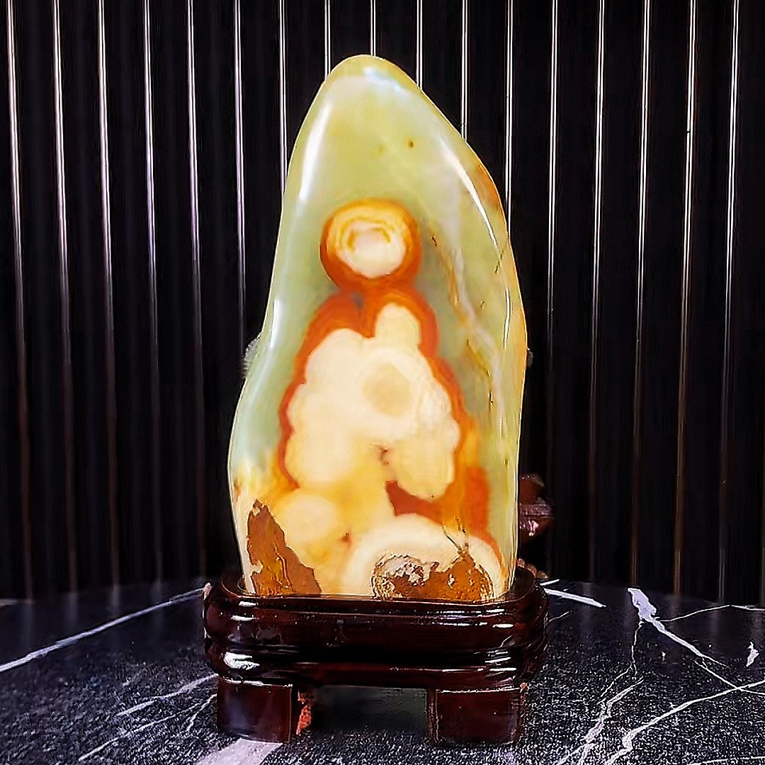 （高25宽13）古青原石摆件客厅高档装饰天然成品家居办公适用