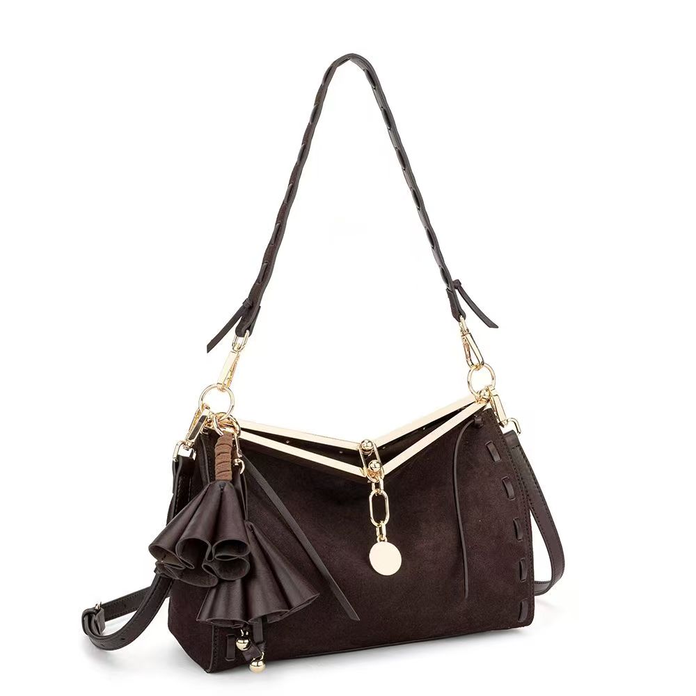 2025新款法式小众轻奢女包头层牛皮腋下包高级感单肩斜挎包宴会包