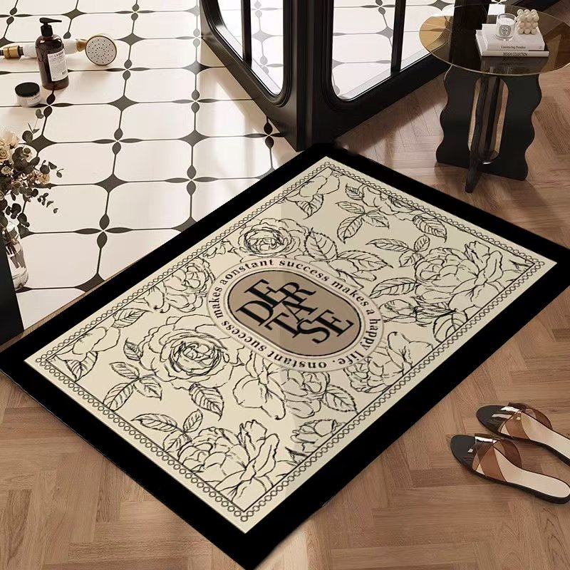 【50*80cm】硅藻泥地毯家用适用于玄关门口入户客厅卧室床边地垫