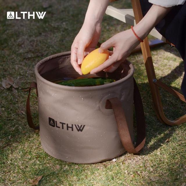 LTHW旅腾便携式户外可折叠水桶露营旅行水盆洗脸盆洗衣袋圆泡脚桶