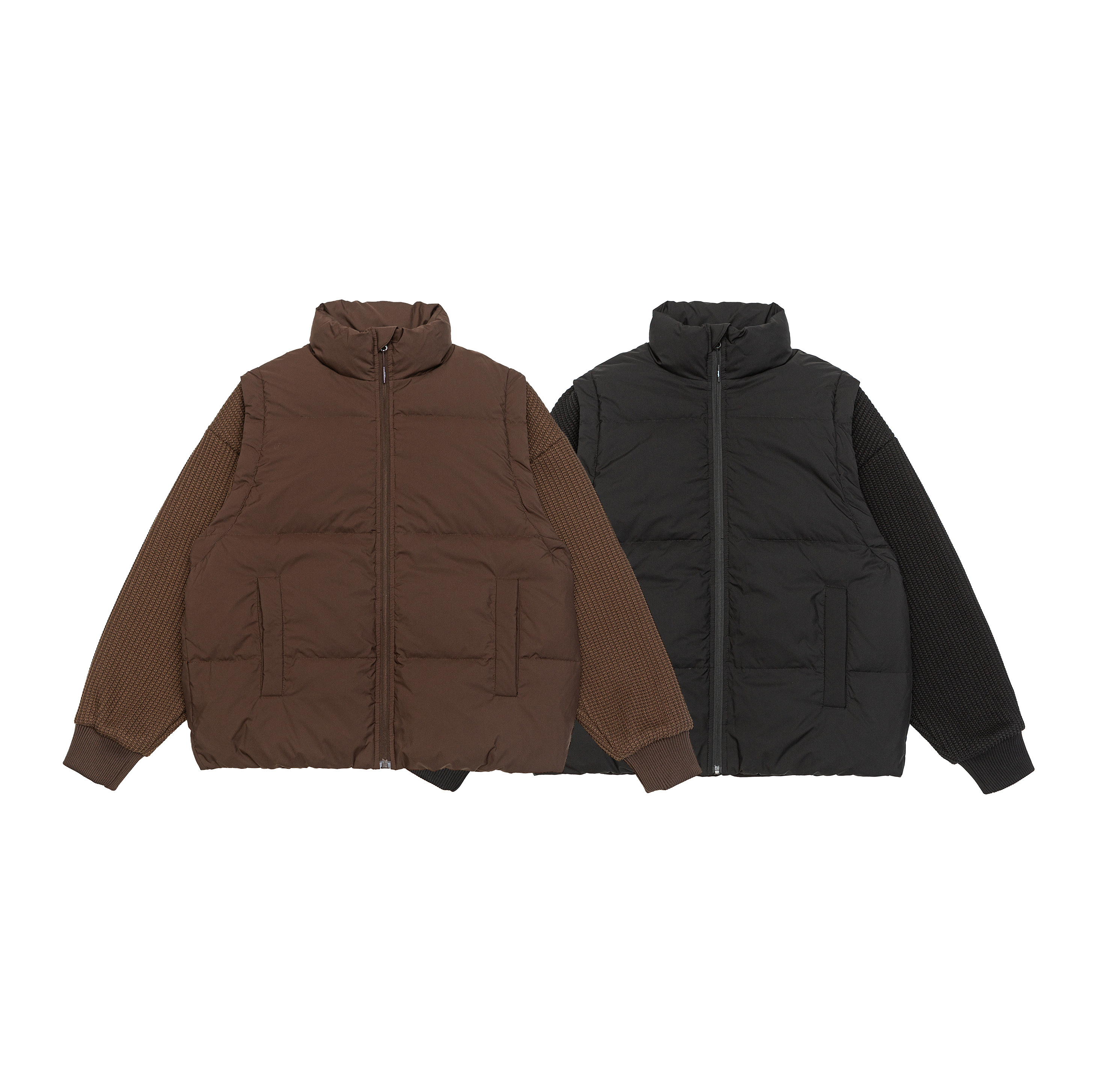 时尚立领短款冬季潮流百搭拼接休闲男士羽绒服大码男装秋冬上新LP