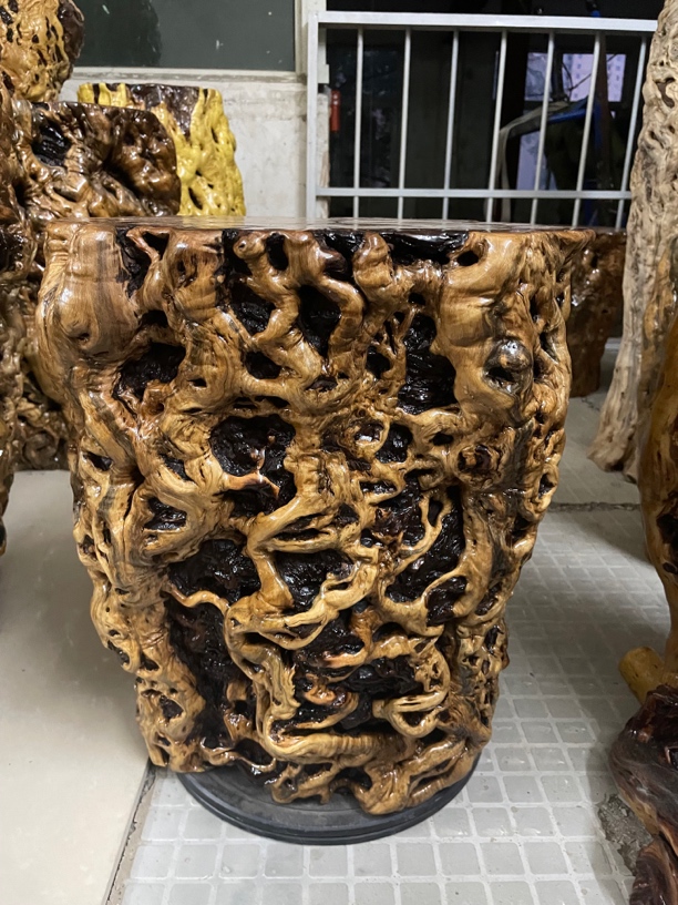 根雕底座摆件实木树瘤随形枣树奇石枣木实木墩子40公分高一物一拍