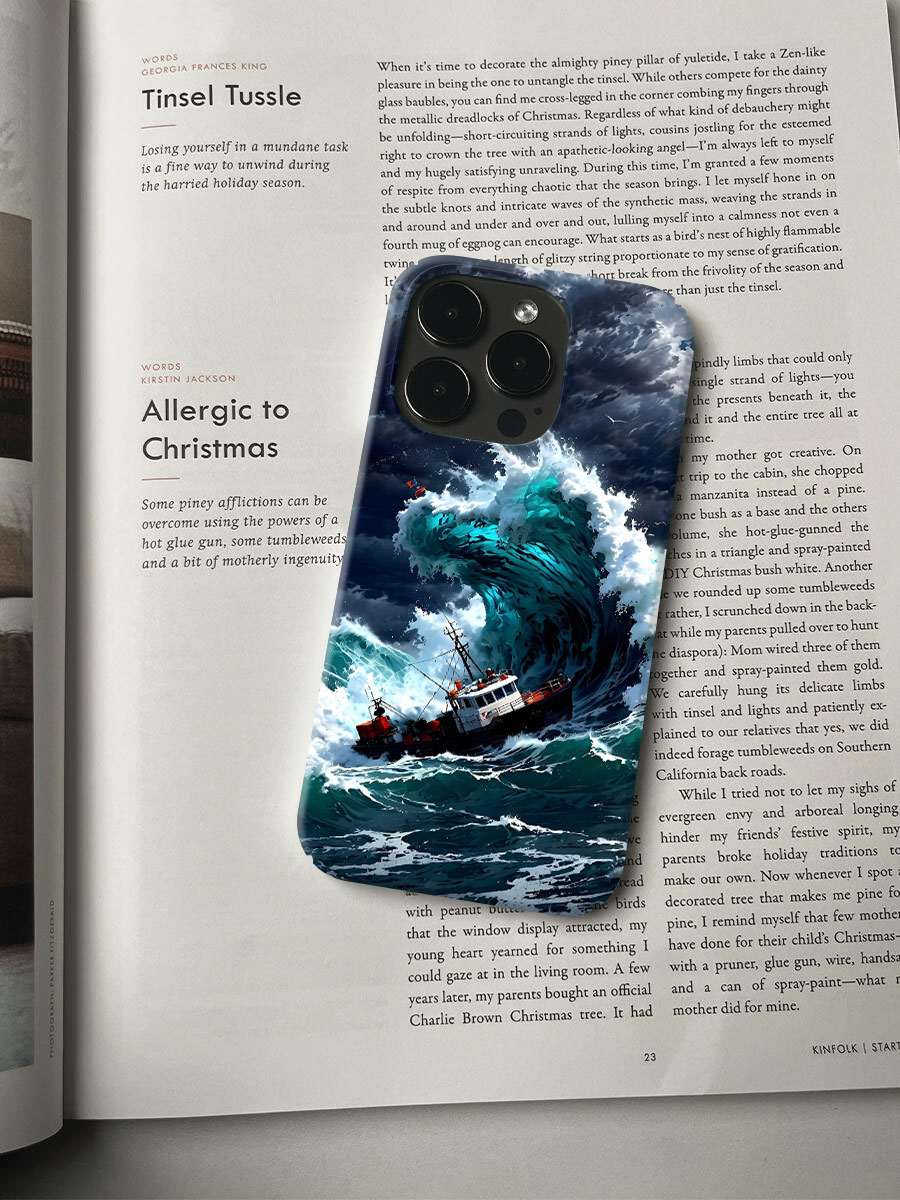 惊涛骇浪手机壳适用于苹果16promax小众个性简约ins艺术轻薄15/14