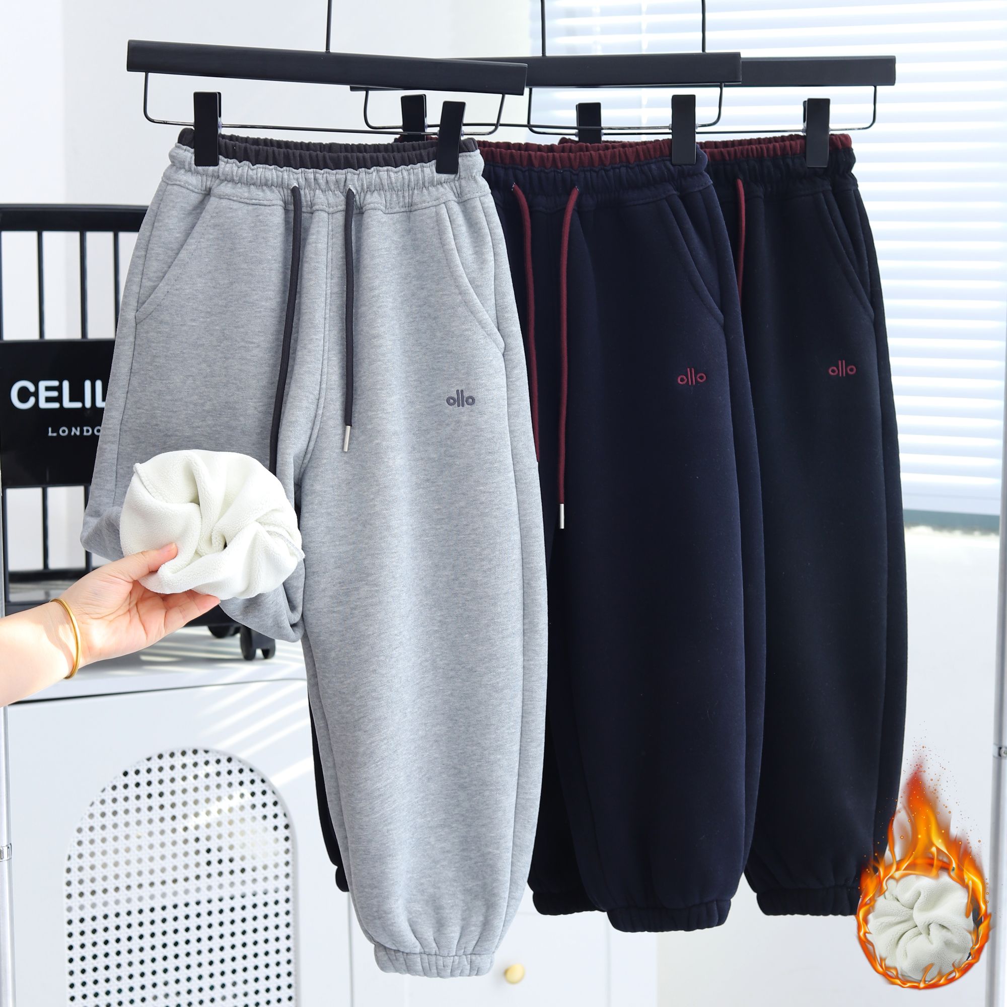 【700g加厚奥粒绒】男女童加绒裤运动裤秋冬款奥粒绒中大童加绒裤子