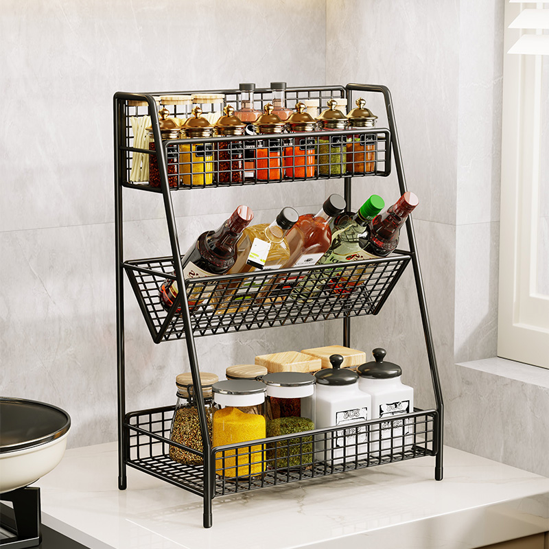 厨房置物架调料架家用台面佐料调料品储物架多功能油盐酱醋收纳架