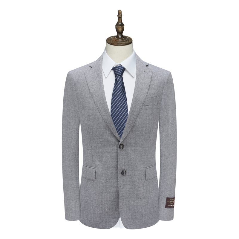 B1612【高级灰】鸟男式春秋西服意大利面料两粒扣商务西装 211201