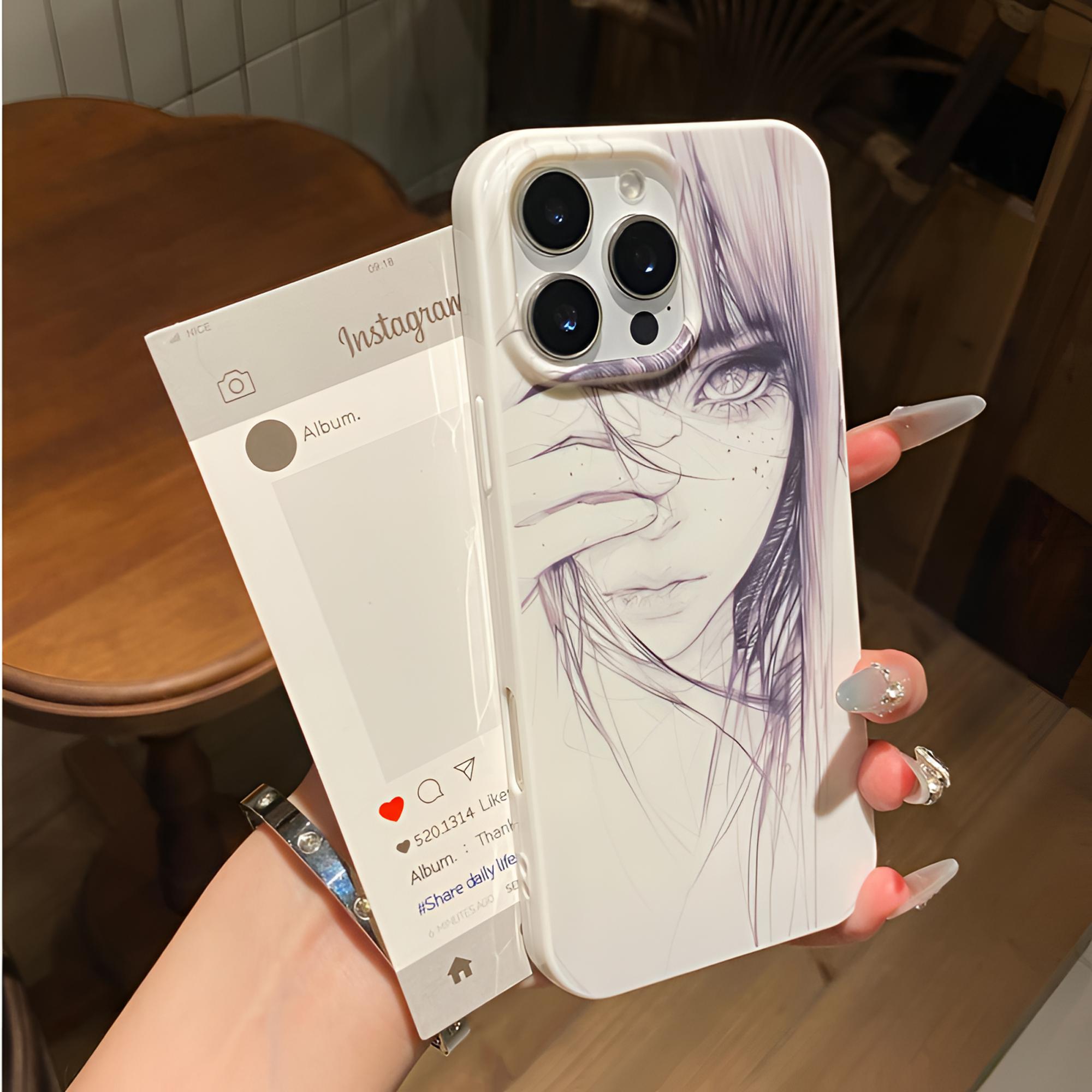 歌诗丹途长发女孩适用于16promax苹果手机壳oppo华为小米荣耀vivo