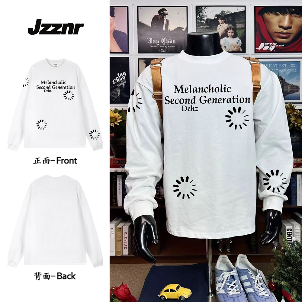 美式cleanfit长袖T恤纯棉简约男生休闲秋季宽松打底衫透气ins上衣