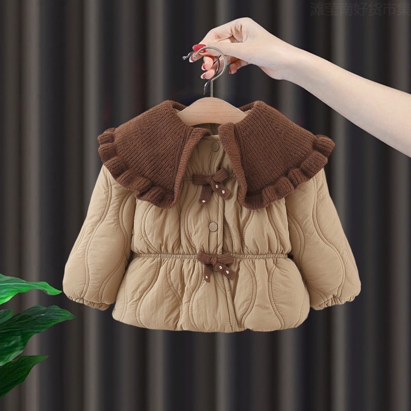 新疆西藏包邮2025新款女宝宝秋冬外套女小童棉服棉袄婴儿衣服加绒