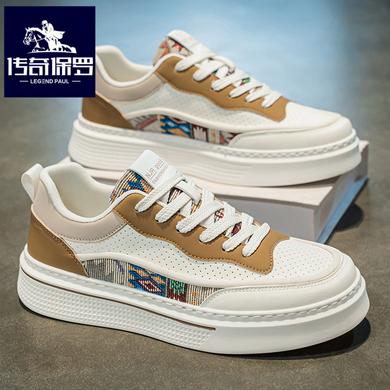 传奇保罗正版男鞋2025新款冬季防滑运动板鞋青少年小众潮流休闲鞋