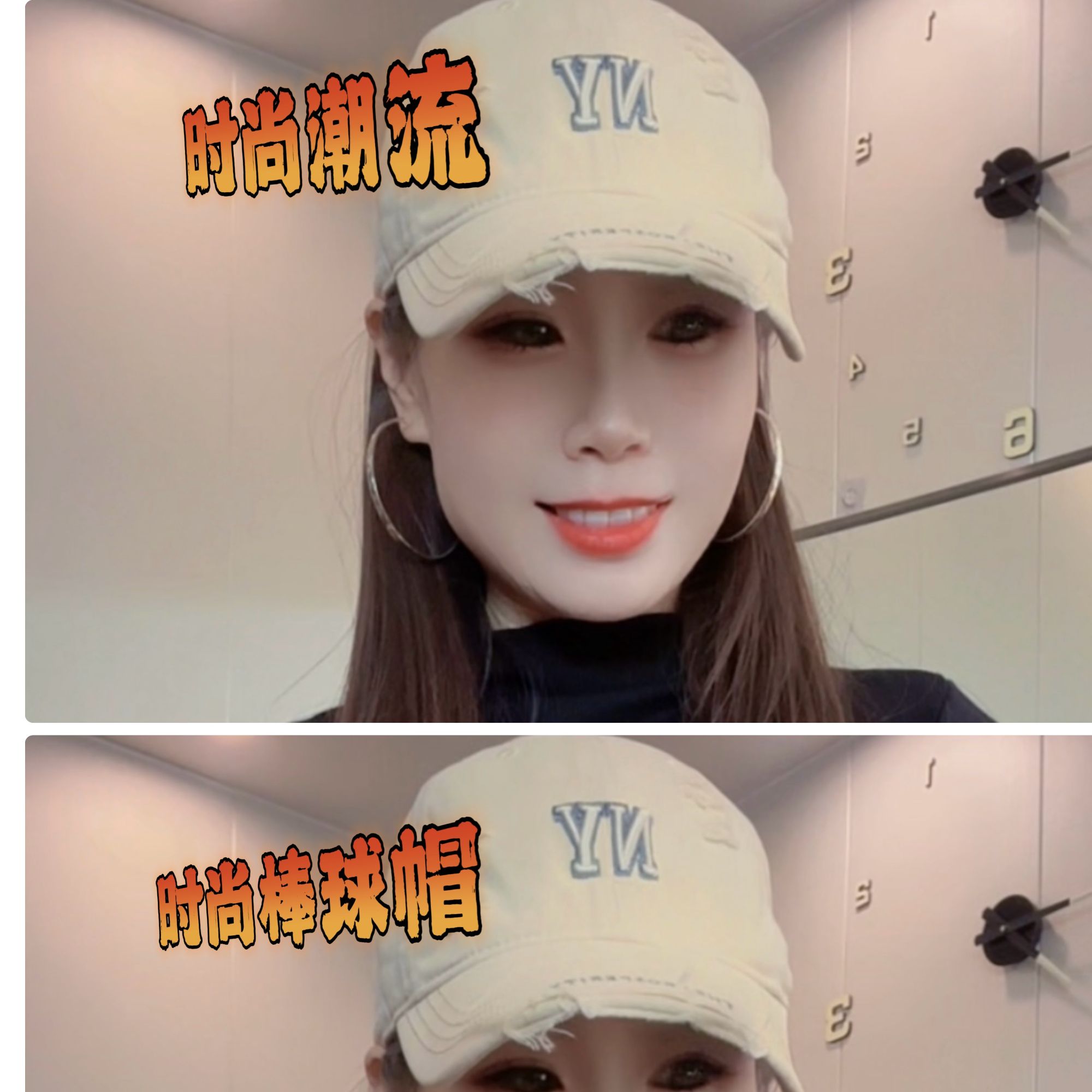 时尚刺绣字母棒球帽百搭显脸小宽帽檐鸭舌帽