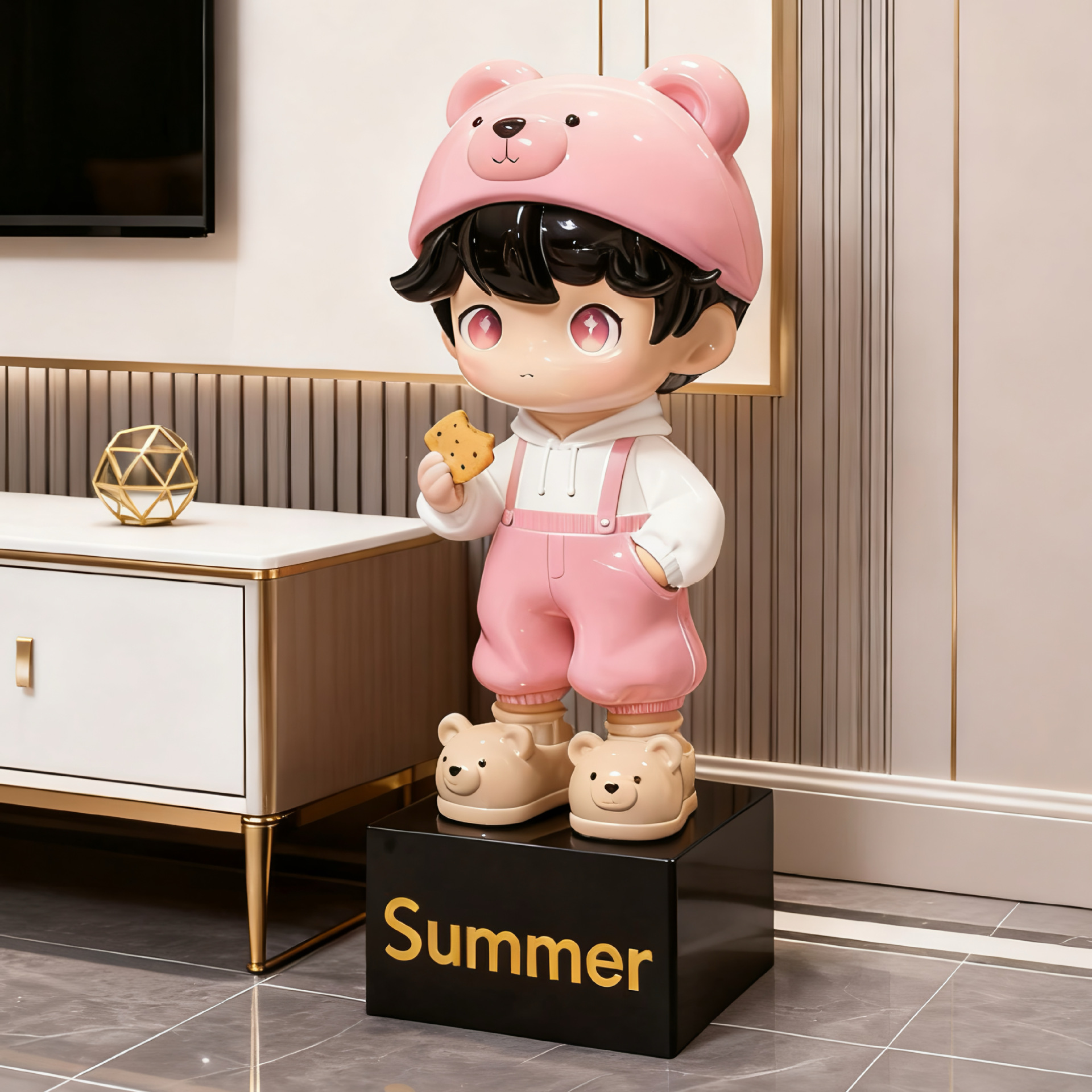 卡通网红熊新款客厅摆件超大型落地电视柜装饰品存钱罐乔迁送礼物