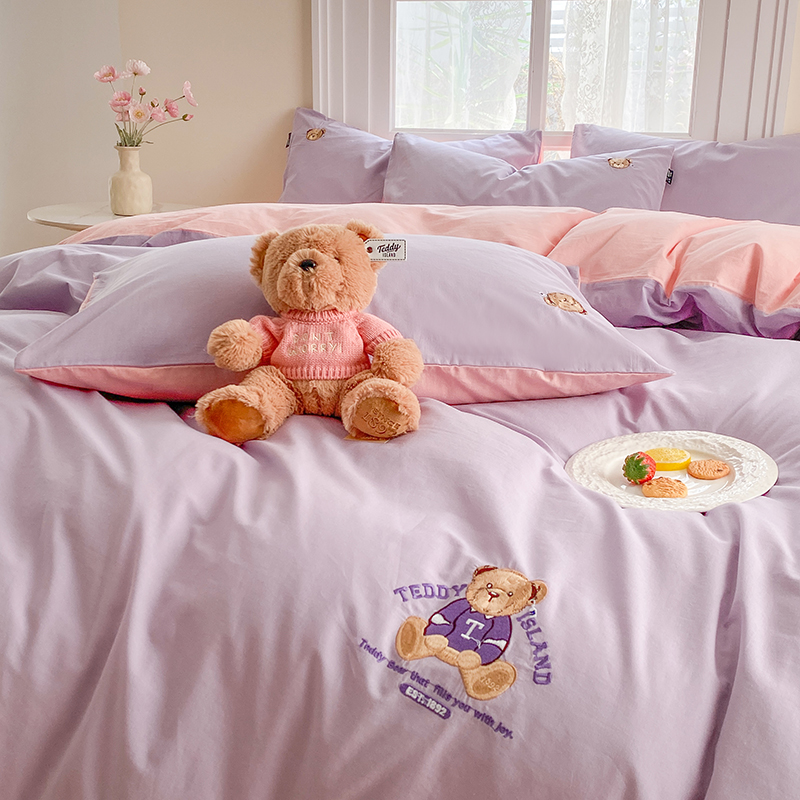 品牌联名a类全棉纯棉四件套100棉床单被套卡通宿舍三件套高端床品