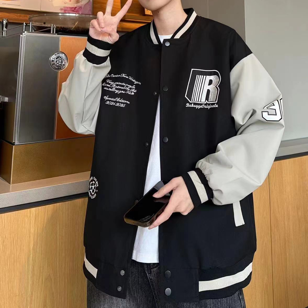 8806#青少年秋款学院风棒球服外套男外套学生休闲韩版上衣百搭