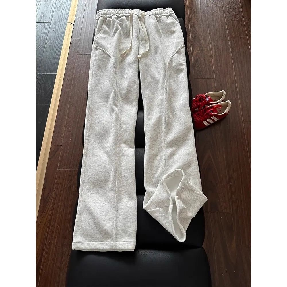 美式高街弯刀裤男女潮牌春秋直筒阔腿运动重磅百搭休闲男卫裤新款