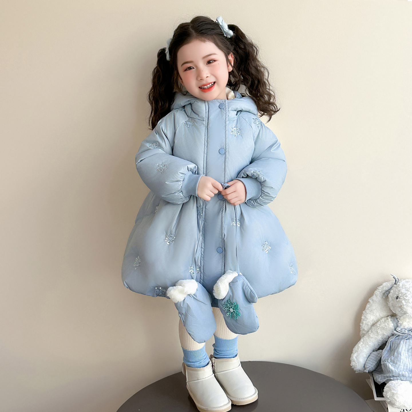 女童羽绒服儿童洋气时髦加厚羽绒外套小女孩宝宝秋冬装2025新款潮