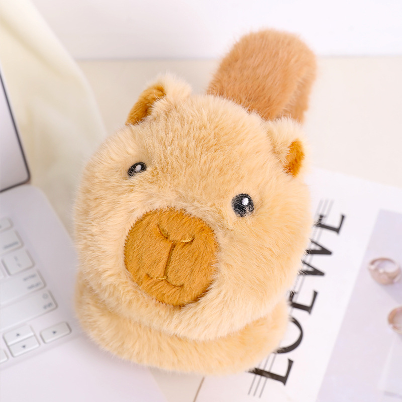 可爱卡通熊猫毛绒耳罩女冬季加绒加厚保暖耳套骑行防寒耳暖耳捂子