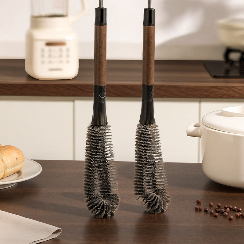 不锈钢杯刷多功能二合一杯刷家用厨房用品清洁工具可壁挂清洁杯刷