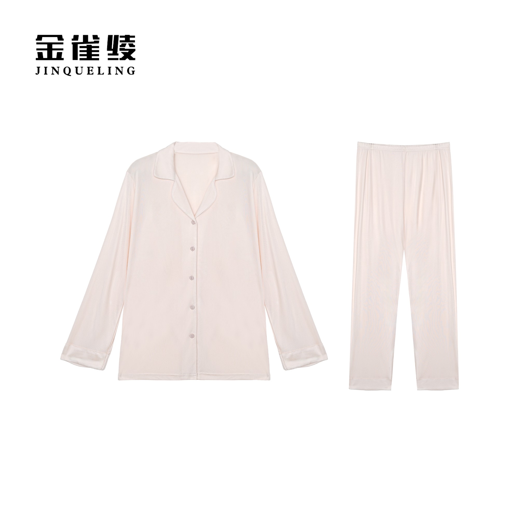 金雀绫【长相伴女】翻领开衫款亲肤加宽加大睡衣SZAK5TZZWB115