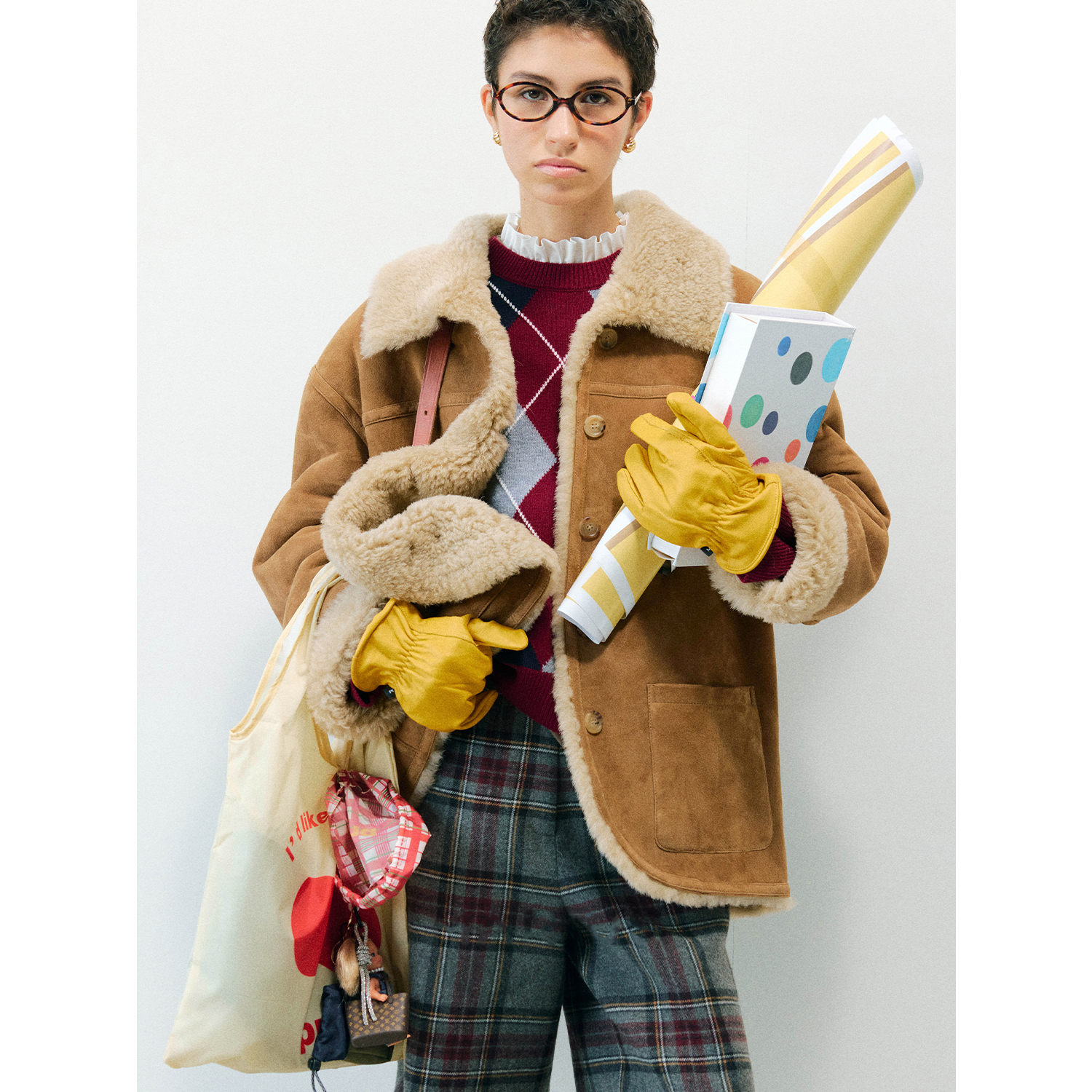 人造皮草 冬季加厚保暖弧形设计正反两穿毛毛休闲皮草外套上衣女