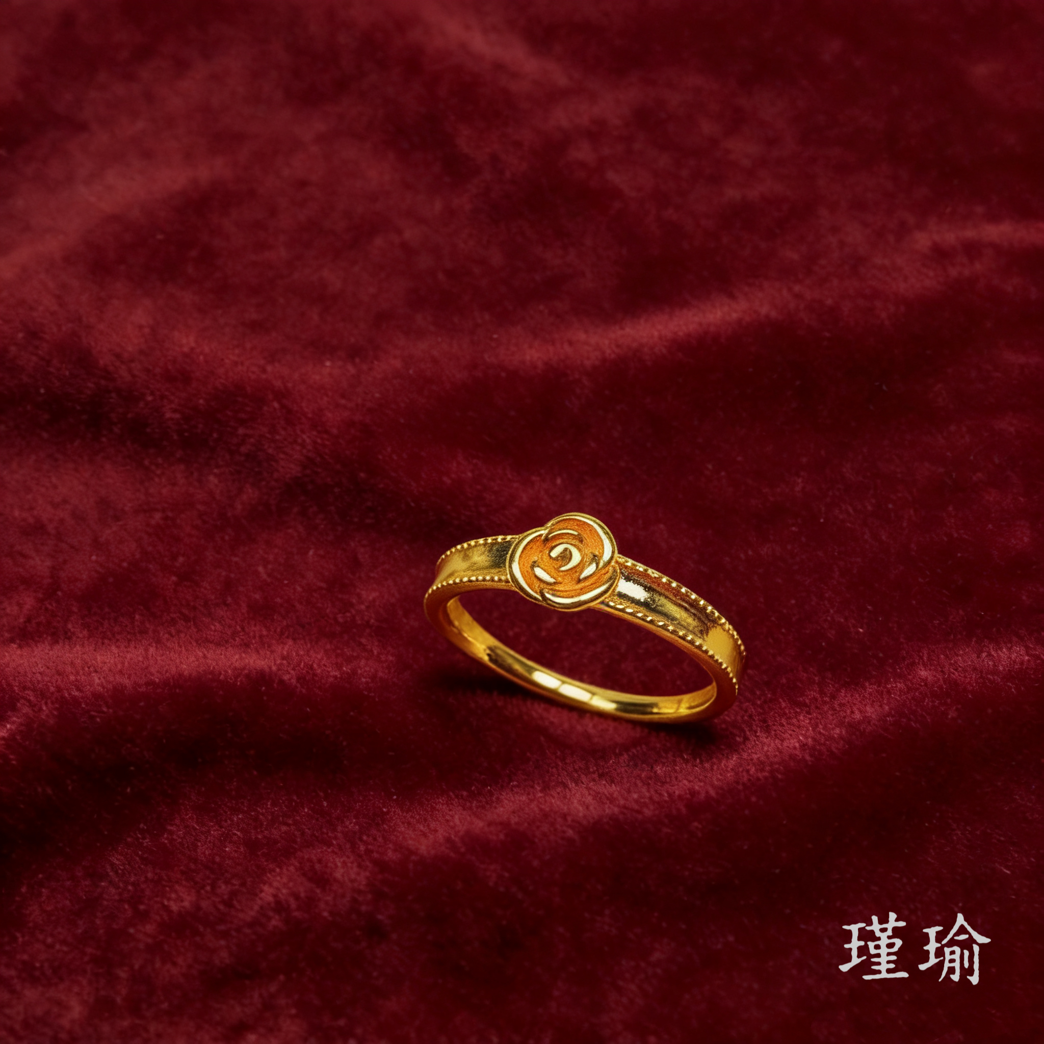 K0224黄色玫瑰花闭口戒指多样性发货47543