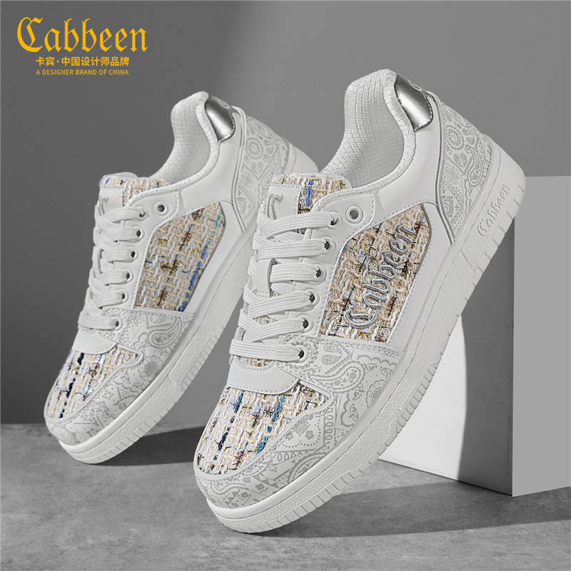 卡宾男鞋2025秋冬新款小香风潮牌韩版小白鞋百搭增高软底休闲板鞋