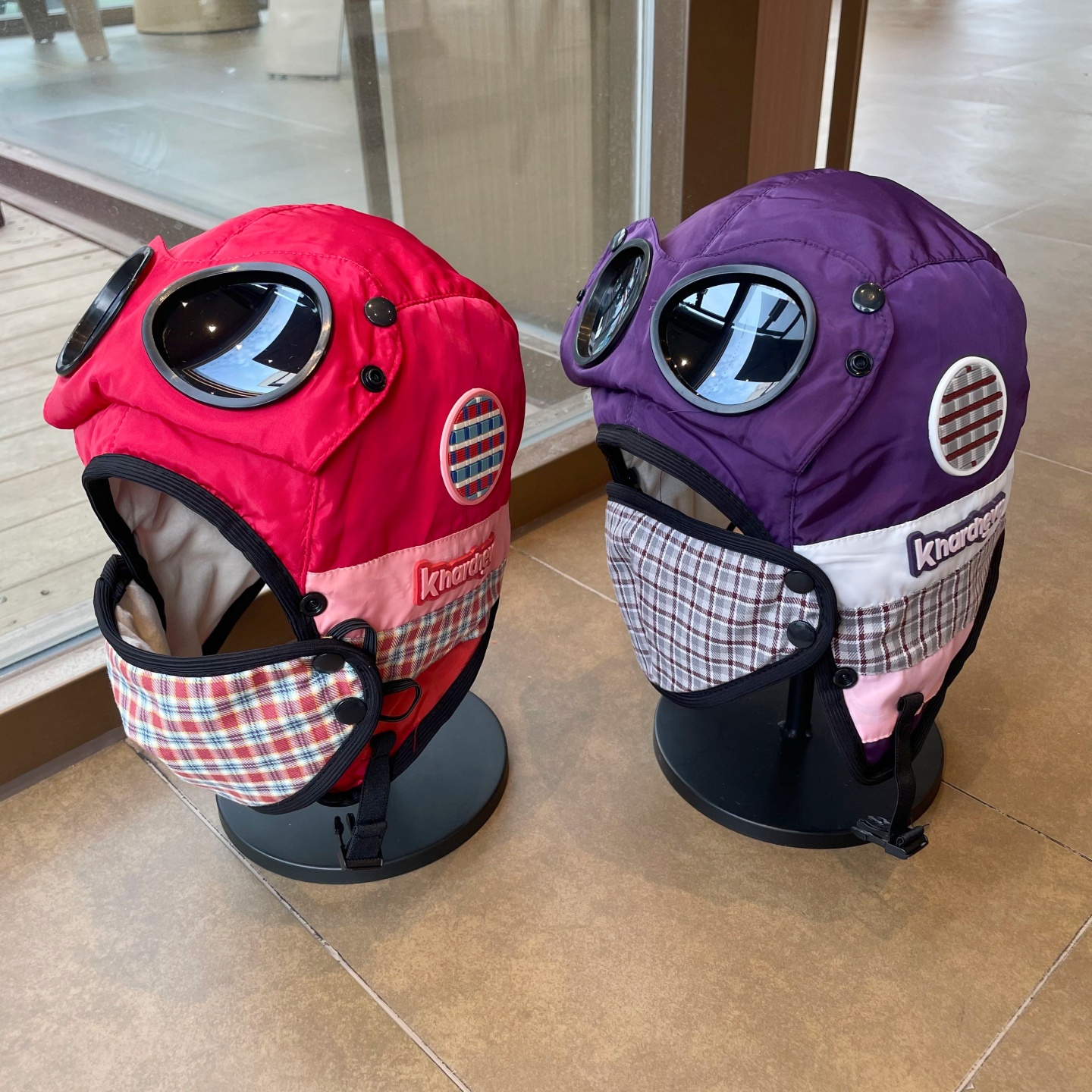 儿童雷锋帽子冬季男孩女童上学骑行护目镜防寒保暖防风口罩飞行帽