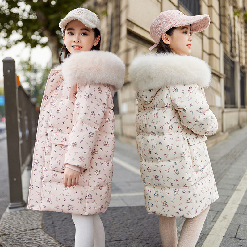 女童羽绒服2025新款洋气中大童加厚短款休闲儿童羽绒冬装外套