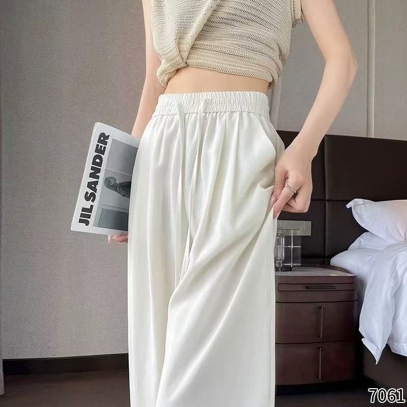9827番外早秋新款高腰垂感显瘦时尚百搭休闲窄版小阔腿山本裤女
