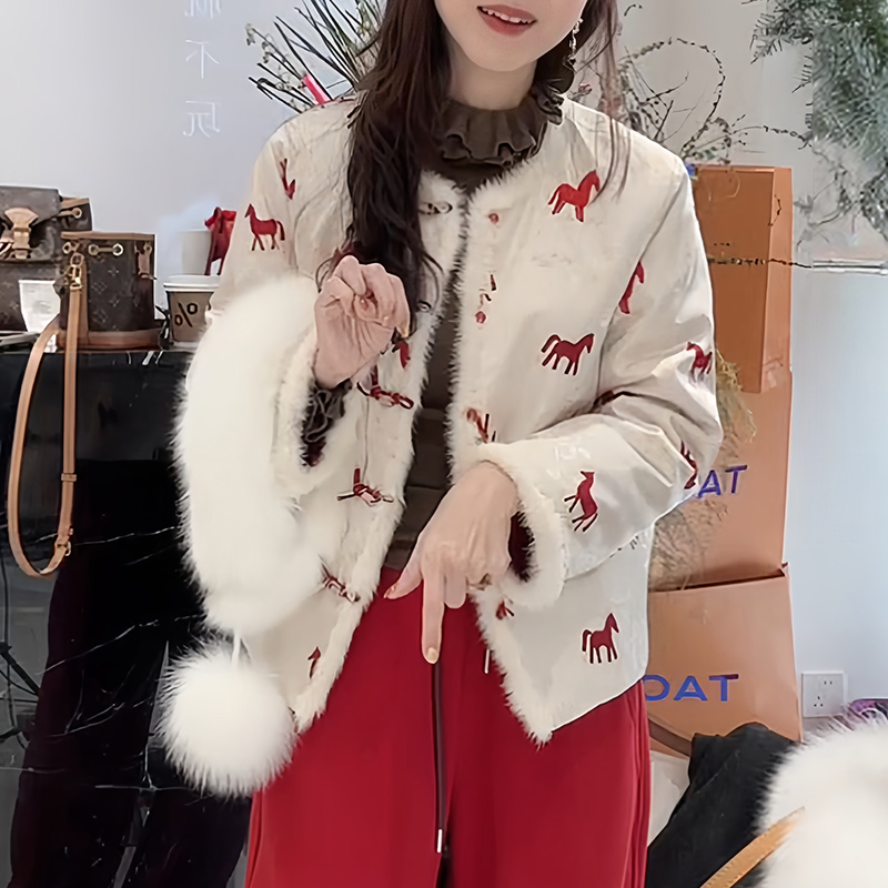 中式新款冬季显白棉服2025时髦洋气小个子时尚百搭棉衣外套女款