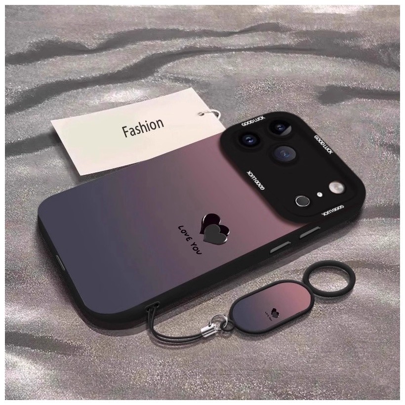 渐变爱心适用苹果iphone17promax手机壳16promax新款15pm好看防摔