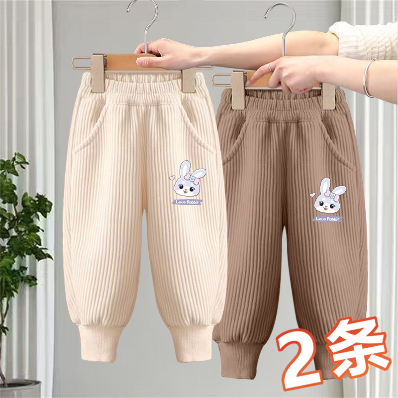 2025儿童秋季新款灯芯绒长裤春秋款女童裤子中小童宝宝洋气休闲裤